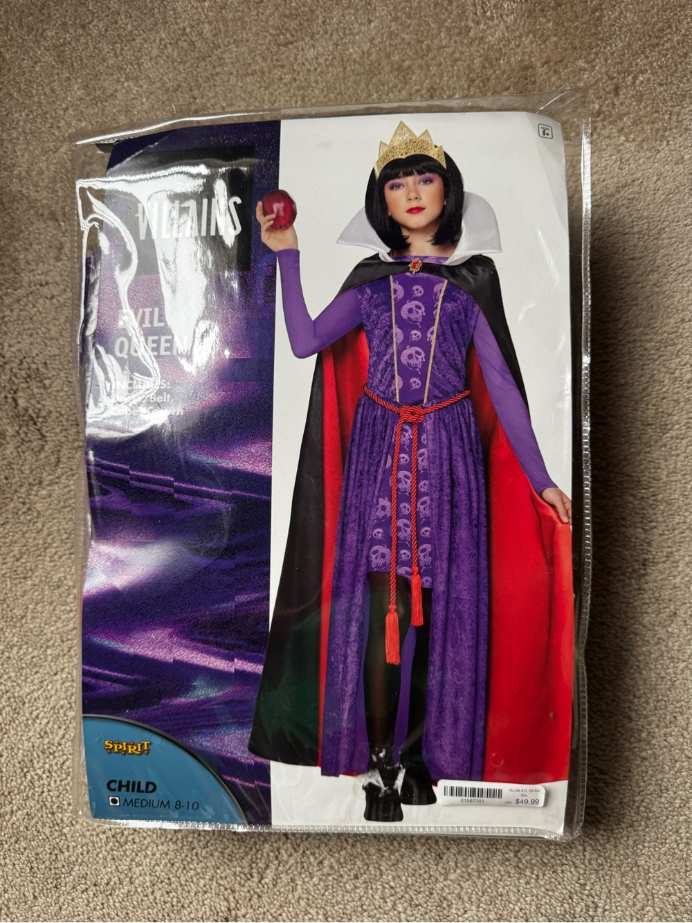 NEW Spirit Halloween Evil Queen Kids Costume